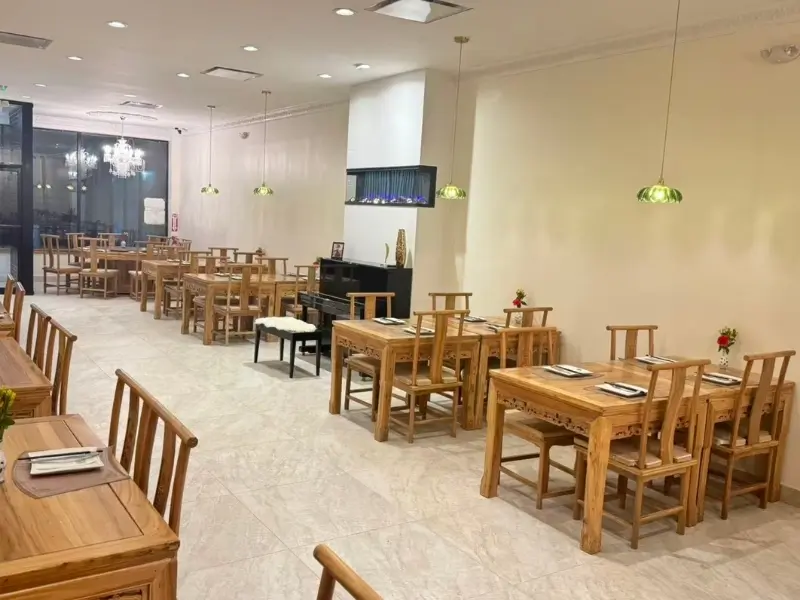 Spacious dining area with wooden furniture at Silver Spring Sichuan Bistro, a Chinese Restaurant in Silver Spring